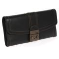 Fossil Women's 'Vintage Re-issue' Black Leather Tri-fold Clutch