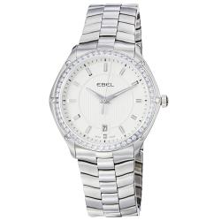 Ebel Men's 'Classic Sport' Silver Dial Diamond Bezel Quartz Watch