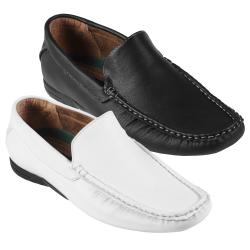 Oxford and Finch Men's Topstitched  Leather Loafers