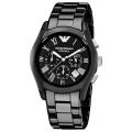 Emporio Armani Men's 'Ceramic' Black Chronograph Dial Quartz Watch