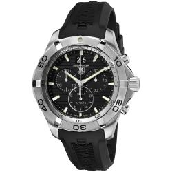 Tag Heuer Men's '2000 Aquarac' Black Dial Black Strap Quartz Watch