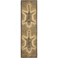 Handmade Safari Tiger Print Wool Rug (2'3 x 8')