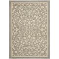 Grey/ Natural Indoor Outdoor Rug (6'7 x 9'6)
