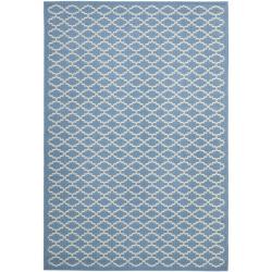Blue/ Beige Indoor Outdoor Rug (8' x 11'2)