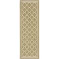 Courtyard Poolside Blue/ Beige Indoor Outdoor Rug (2'4 x 9'11)