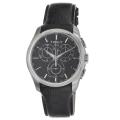 Tissot Men's 'Couturier' Black Chronograph Dial Black Strap Watch