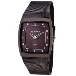 Skagen Women's Mesh Brown IP Stainless Steel Crystal Watch