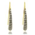 14k Gold over Silver Diamond Accent Teardrop Earrings