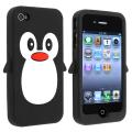 Black Penguin Silicone Skin Case for Apple iPhone 4/ 4S