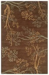 Hand-tufted Artisan Brown Rug (8' x 8' Round)