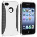 Smoke TPU/ White Hard Hybrid Case for Apple iPhone 4/ 4S