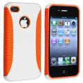 Orange TPU/ White Hard Hybrid Case for Apple iPhone 4/ 4S