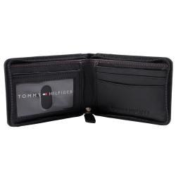 Tommy Hilfiger Men's Genuine Leather Slim Zip-A-Round Wallet