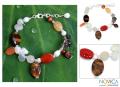 Pearl 'Sun Goddess' Multi-gemstone Bracelet (6 and 10 mm) (Thailand)