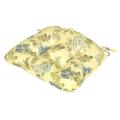 Cotton Yellow Floral Chair Pads (Set of 2)