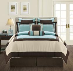 EverRouge Aqua Gramercy King-size 8-piece Comforter Set