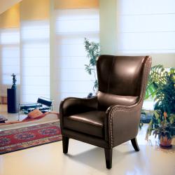 Christopher Knight Home Lorenzo Leather Studded Club Chair