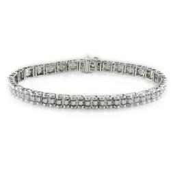 Miadora 10k White Gold 3/4ct TDW Diamond Tennis Bracelet (H-I, I2-I3)