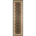 Lyndhurst Traditions Black/ Ivory Rug (2'3 x 8')