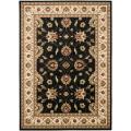 Lyndhurst Traditions Black/ Ivory Rug (6'7 x 9'6)