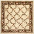 Lyndhurst Trellis Gardens Ivory/ Brown Rug (6'7 Square)