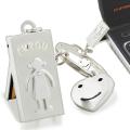 8GB Silver I Love You USB Flash Drive Keychain