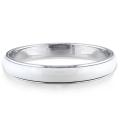 Stainless Steel and White Ceramic Bangle Bracelet