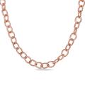Pink-plated Stainless Steel 24-inch Cable Necklace