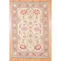 Afghan Hand-knotted Vegetable Dye Kilim Beige/ Lavender Wool Rug (6'8 x 9'8)