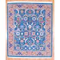 Indo Hand-knotted Heriz Green/ Peach Wool Rug (8'1 x 9'8)