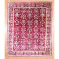 Indo Hand-knotted Heriz Burgundy/ Gold Wool Rug (7'11 x 9'8)