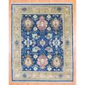Indo Hand-knotted Heriz Navy/ Gold Wool Rug (7'10 x 9'11)