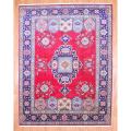 Persian Hand-knotted Tabriz Red/ Navy Wool Rug (8'2 x 10'7)