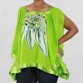 Madison Paige Women's Plus-size Lime Tunic Top