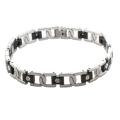 Stainless Steel Men's 1/10ct TDW Diamond Bracelet (K-L, I2-I3)