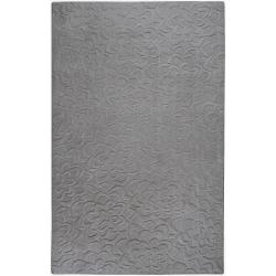 Candice Olson Loomed Gray Osage Floral Plush Wool Rug (5' x 8')