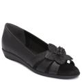 A2 by Aerosoles Women's 'Baccarat' Black Flower Sandals