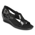 A2 by Aerosoles Women's 'Crown Chewls' Black Patent Sandals
