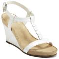 A2 by Aerosoles Women's 'Rose Plush' White Wedge Sandals
