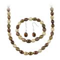 Stonique Creations Multi-colored Freshwater Pearl Jewelry Set (8-9 mm)