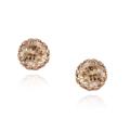 Icz Stonez Gold over Silver Champagne Cubic Zirconia Stud Earrings (2 4/5ct TGW)