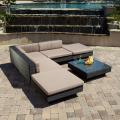 Christopher Knight Home Santorini Outdoor Six Piece Black Wicker Sofa Set