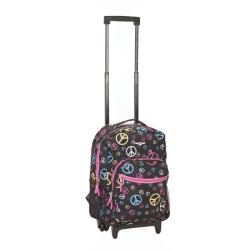 Rockland Designer Peace 17-inch Rolling Carry-On Backpack