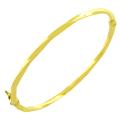 10k Yellow Gold 3-mm Twisted Hinged Bangle Bracelet