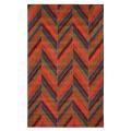 Indoor/ Outdoor Herringbone Multi Rug (5' x 8')