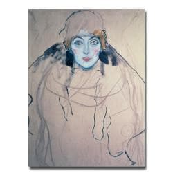 Copy of Gustav Klimt 'Head of a Woman' Canvas Art