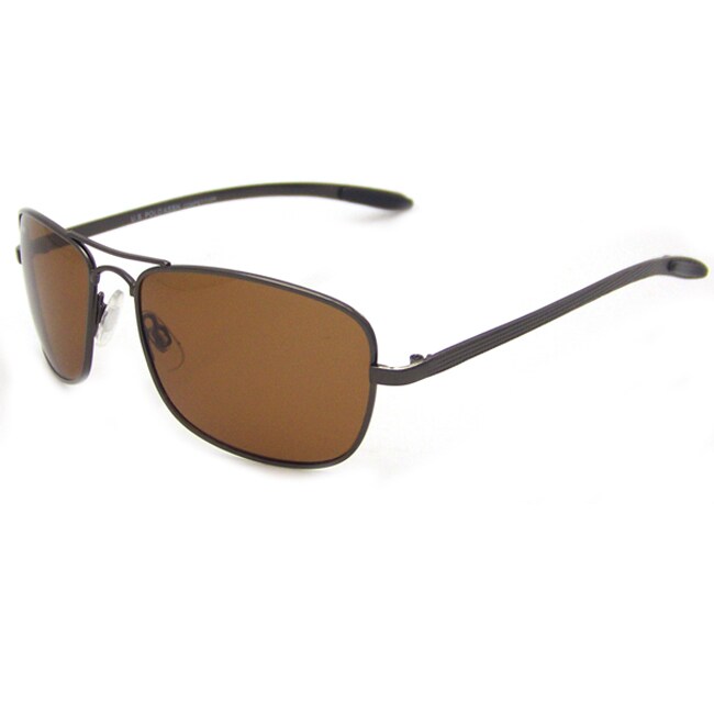 US Polo Association Mens Accomplice Brown Metal Polarized Square