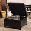 Christopher Knight Home Weldon Leather Storage Ottoman
