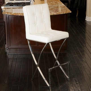 Christopher Knight Home Markson White Leather Barstool