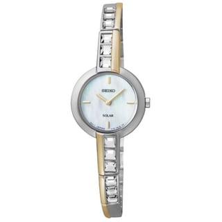 SEIKO Women's Solar Stainless Steel Two-Tone Mother-Of-Pearl Watch